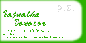 hajnalka domotor business card